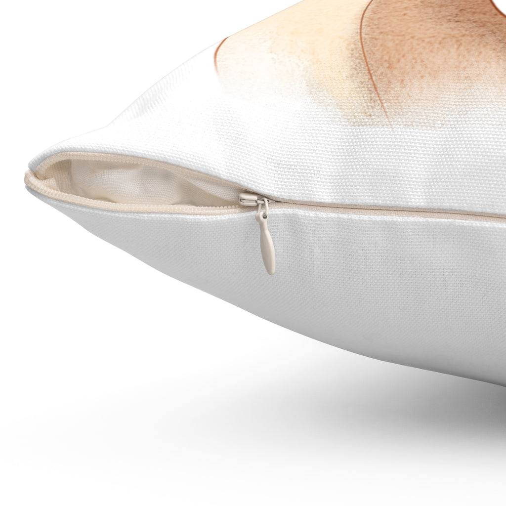 Watercolor Reindeer Pillow — Festive Deer Throw Pillow with String Lights