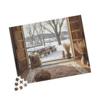 Cozy Winter Scene Puzzle (110, 252, 520, 1014-piece) - Perfect Gift for Family Game Night