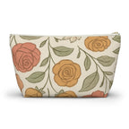 Warm Floral Accessory Pouch — T‑Bottom Makeup & Travel Organizer