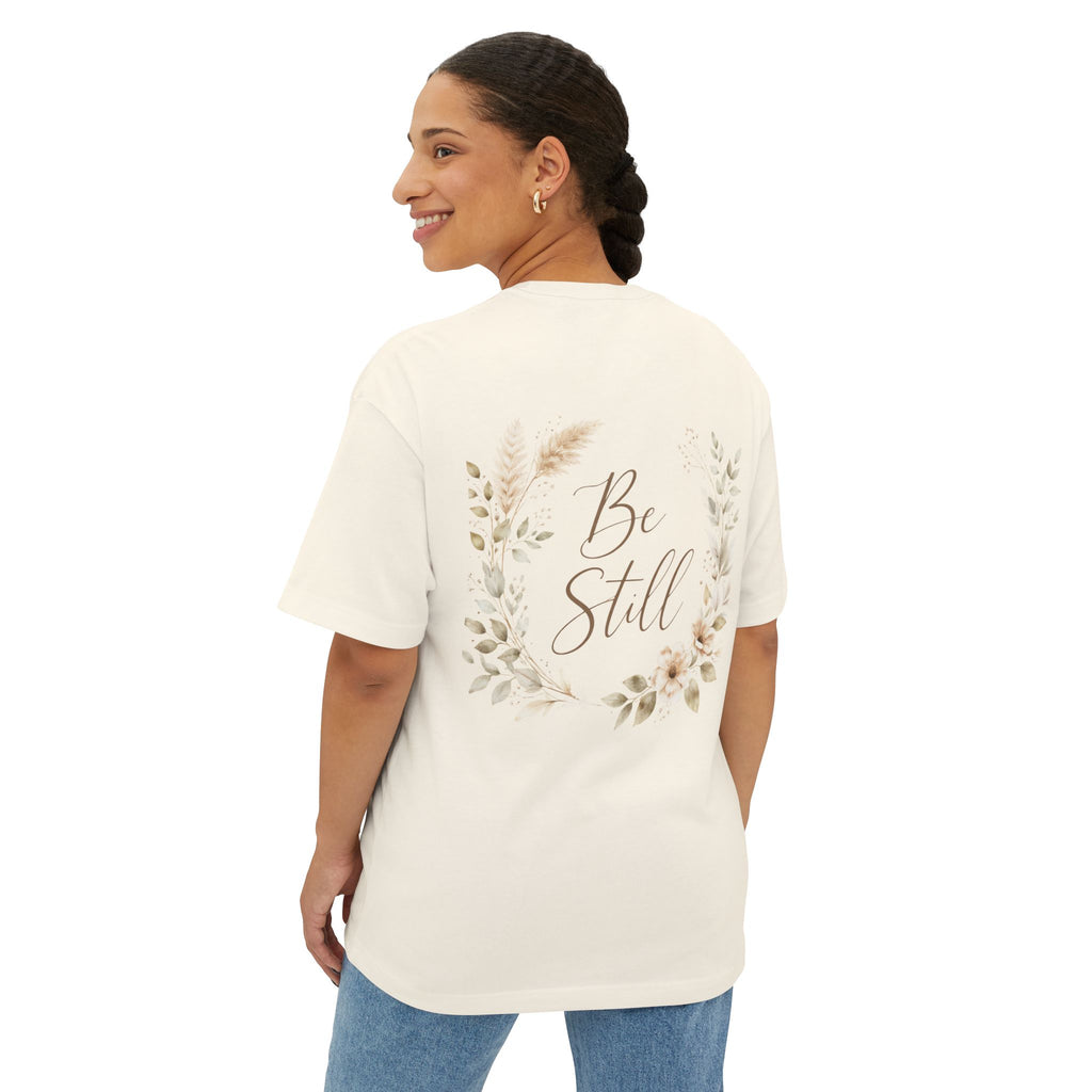 Be Still Floral Tee — Oversized Boxy T‑Shirt