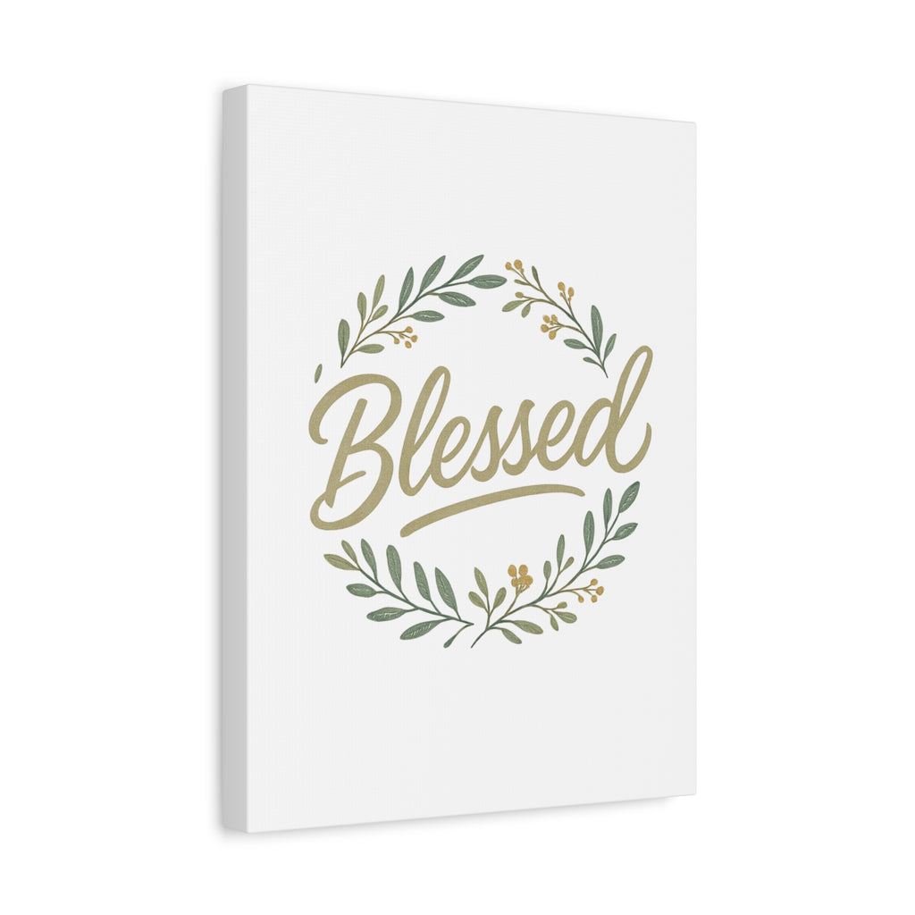 Blessed Wreath Matte Canvas Wall Art (Stretched 1.25")
