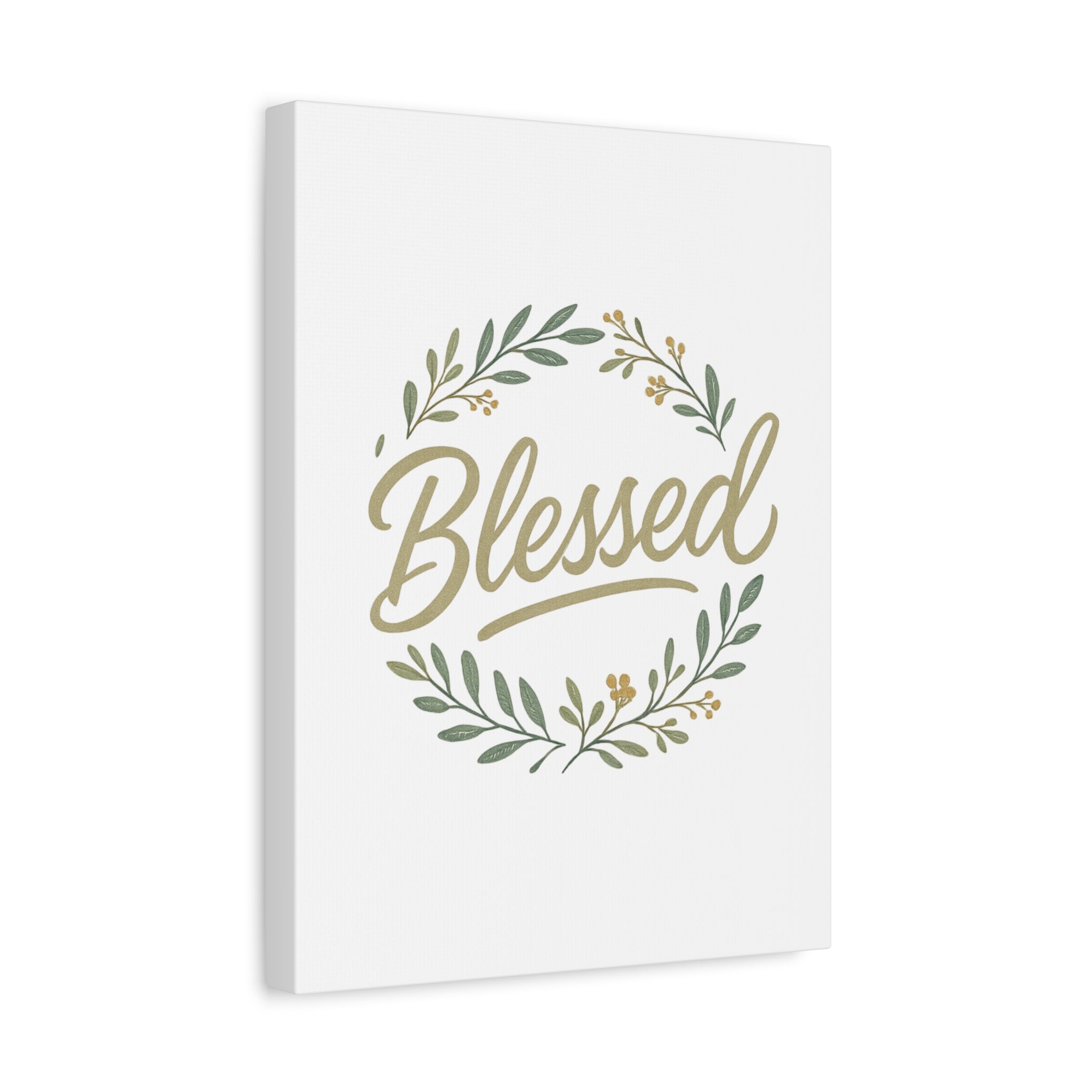 Blessed Wreath Matte Canvas Wall Art (Stretched 1.25")