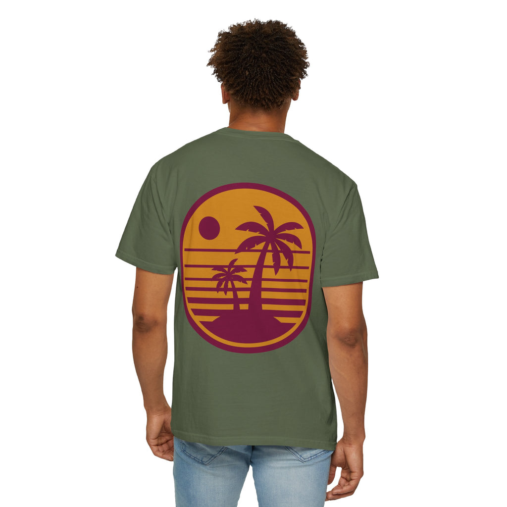 Sunset Palm Tree Unisex T-Shirt | Soft Beach Vibes | Perfect for Summer, Vacations, Gifts, Beach Days, Relaxation