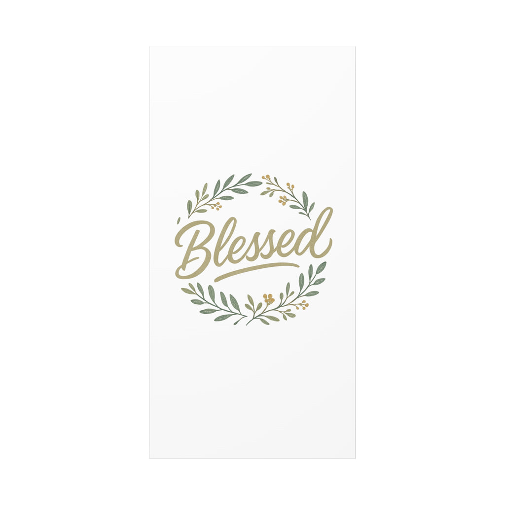 Blessed Wreath Matte Canvas Wall Art (Stretched 1.25")