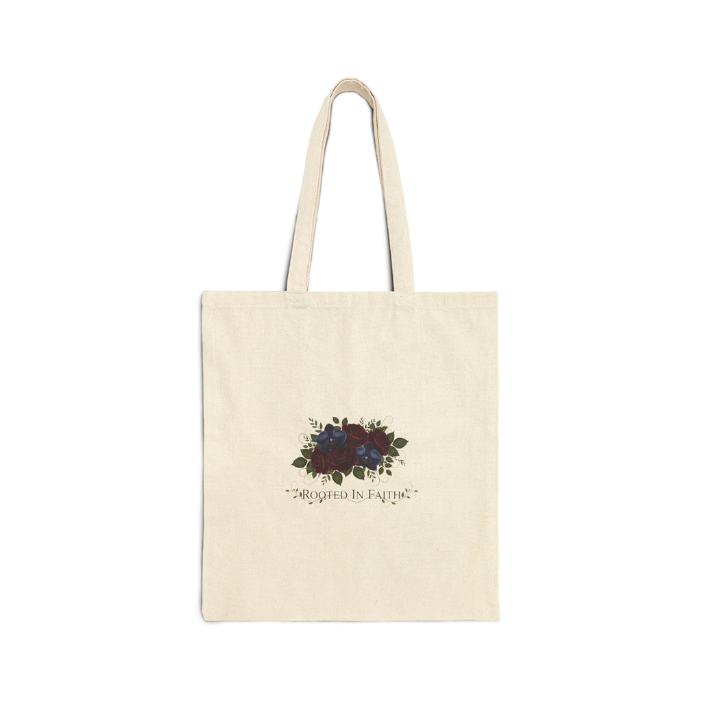Midnight Bloom Floral Tote | Moody Rose Canvas Tote, Gothic Floral