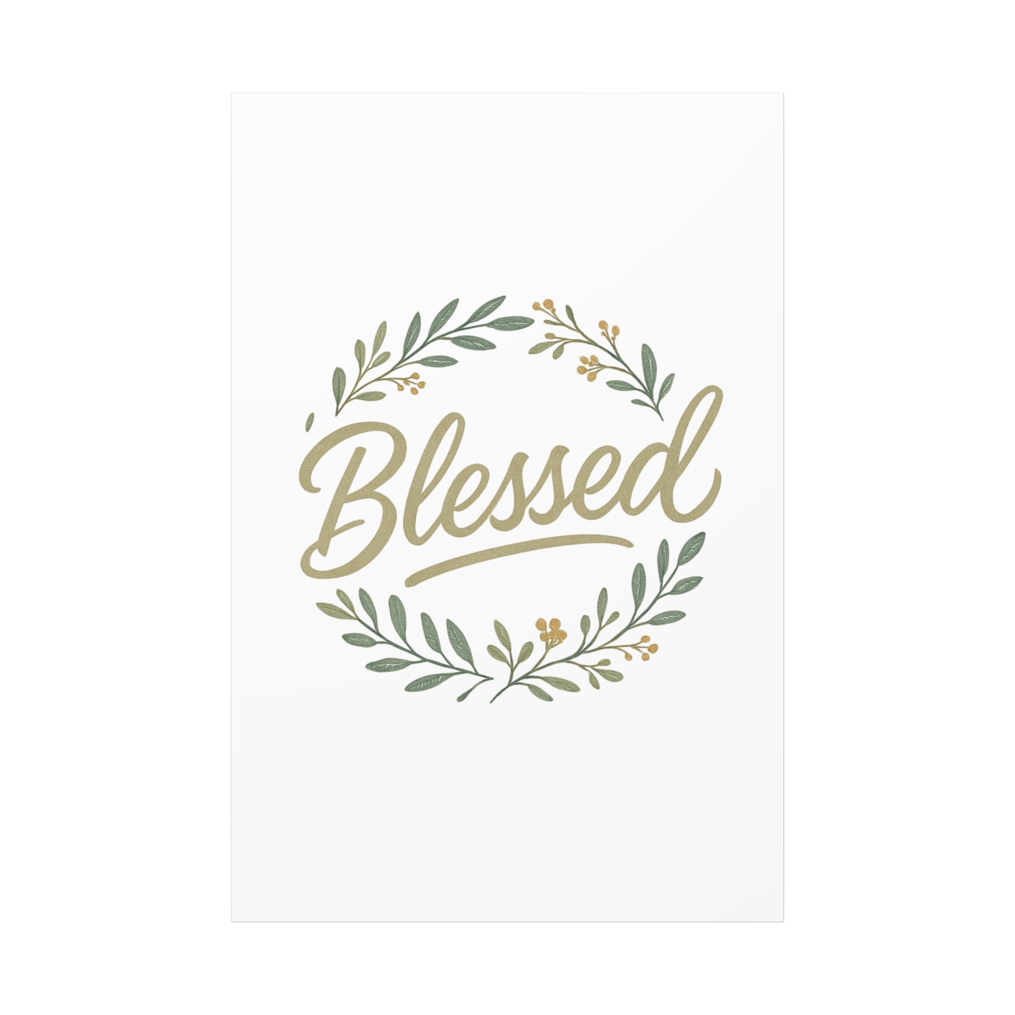 Blessed Wreath Matte Canvas Wall Art (Stretched 1.25")