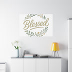Blessed Wreath Matte Canvas Wall Art (Stretched 1.25")