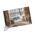 Cozy Winter Scene Puzzle (110, 252, 520, 1014-piece) - Perfect Gift for Family Game Night
