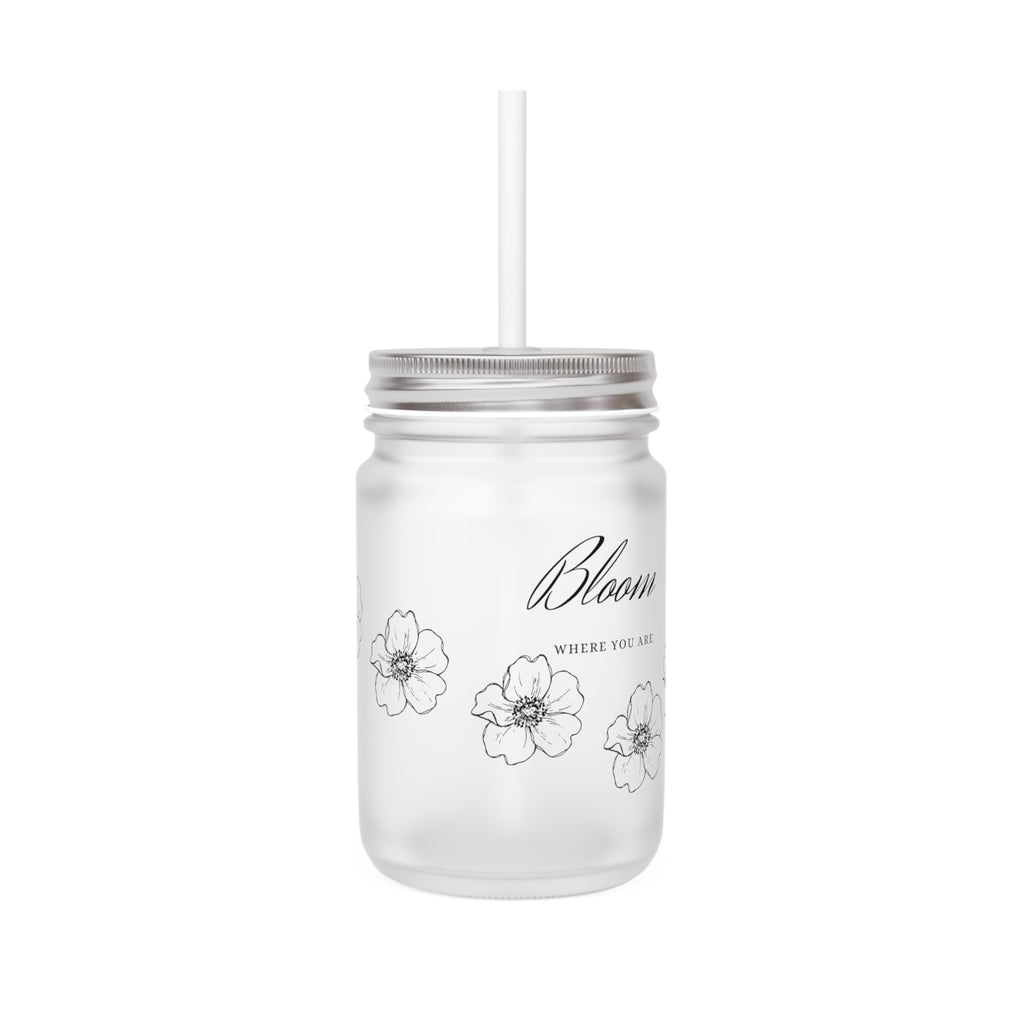 Bloom Where You Are Mason Jar Drinkware