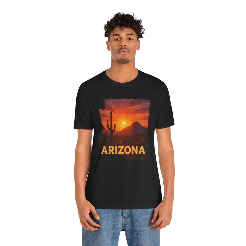 Arizona Cactus Sunset T-Shirt — Desert Sunset Graphic Tee