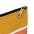 Retro Stripe Accessory Pouch - Stylish Makeup Bag for Travel & Organization