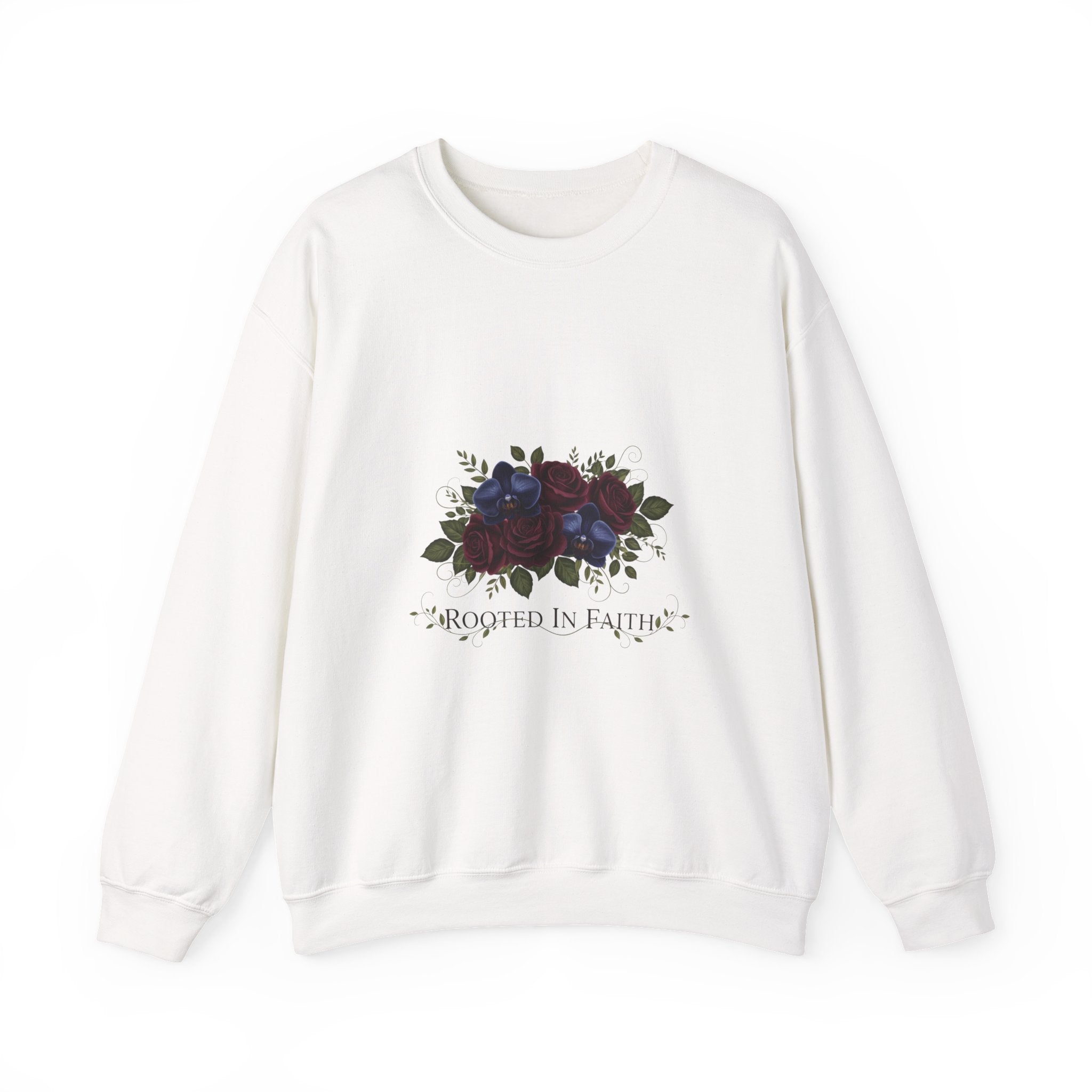 Moody Rose Print Sweatshirt | goth flower sweatshirt, midnight bloom
