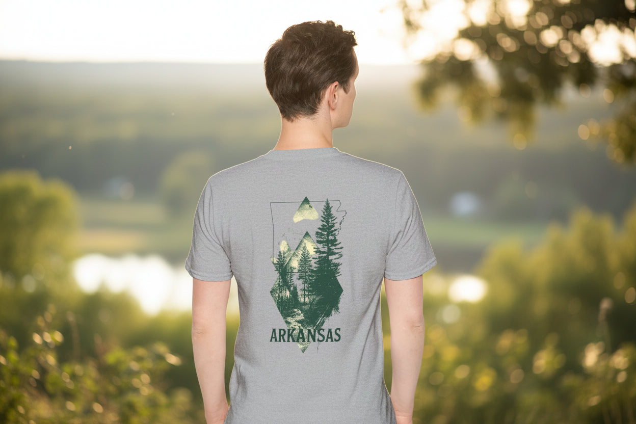 Arkansas Mountain Forest T-Shirt — Vintage Nature State Tee