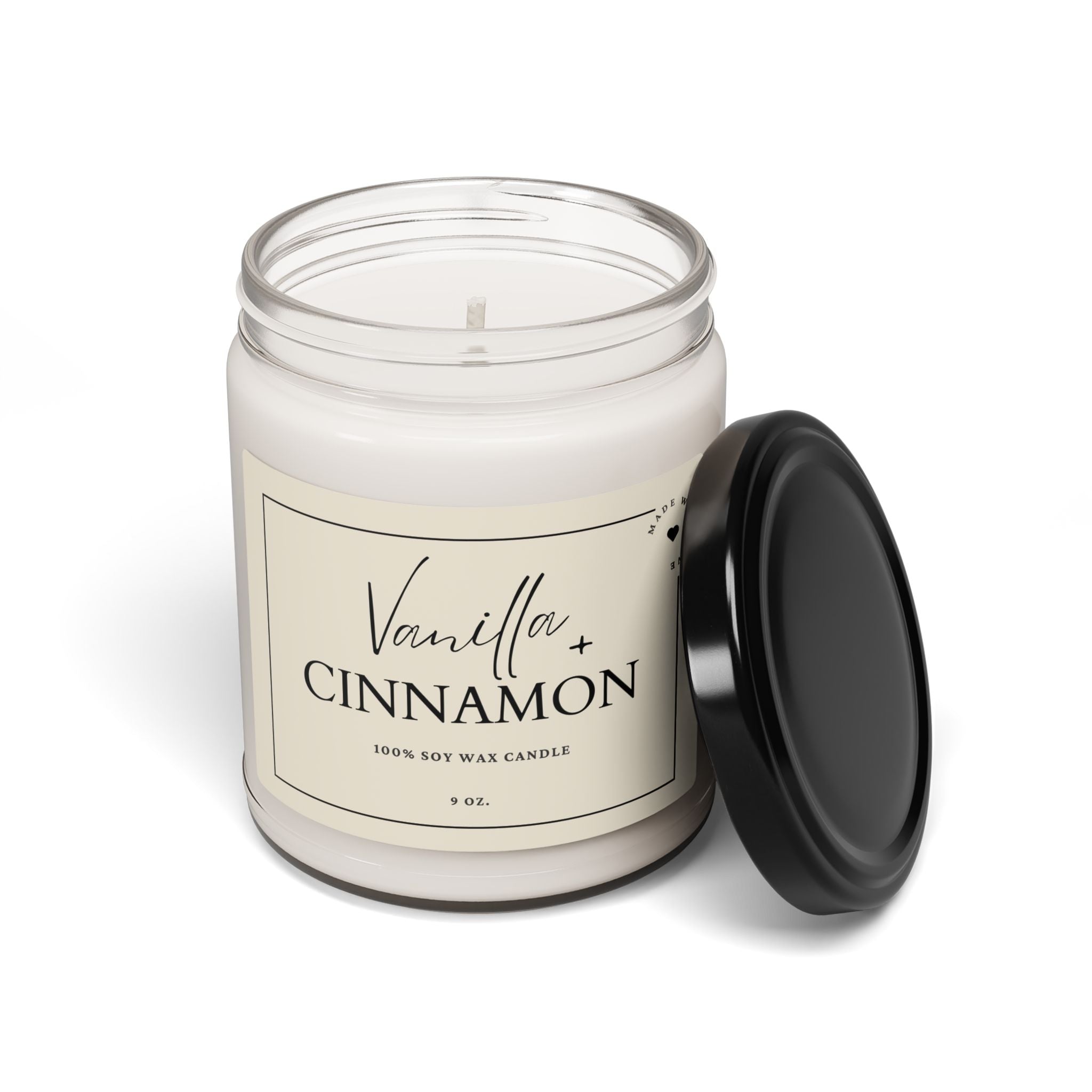 Vanilla Cinnamon Scented Soy Candle - 9oz