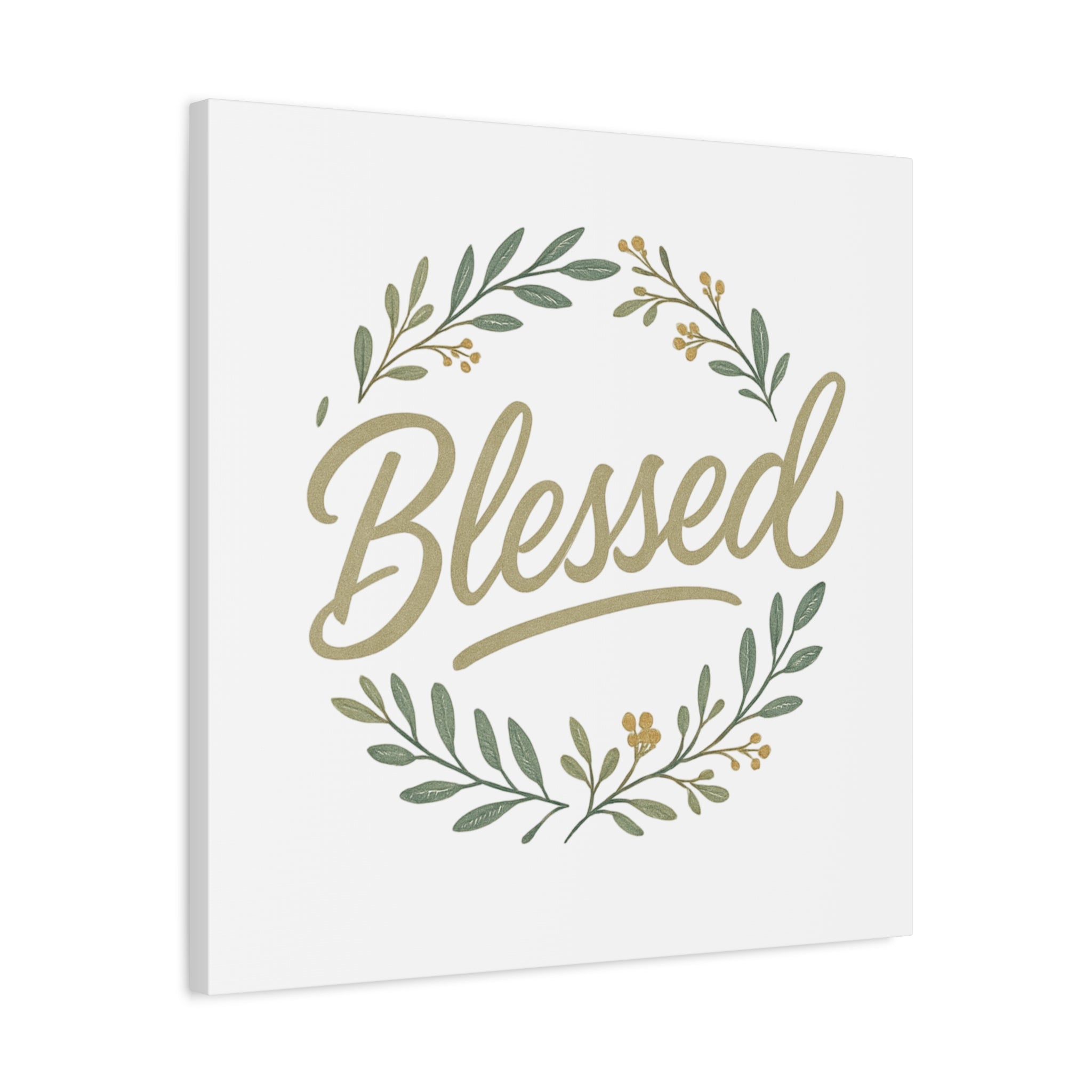 Blessed Wreath Matte Canvas Wall Art (Stretched 1.25")