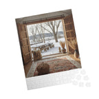 Cozy Winter Scene Puzzle (110, 252, 520, 1014-piece) - Perfect Gift for Family Game Night