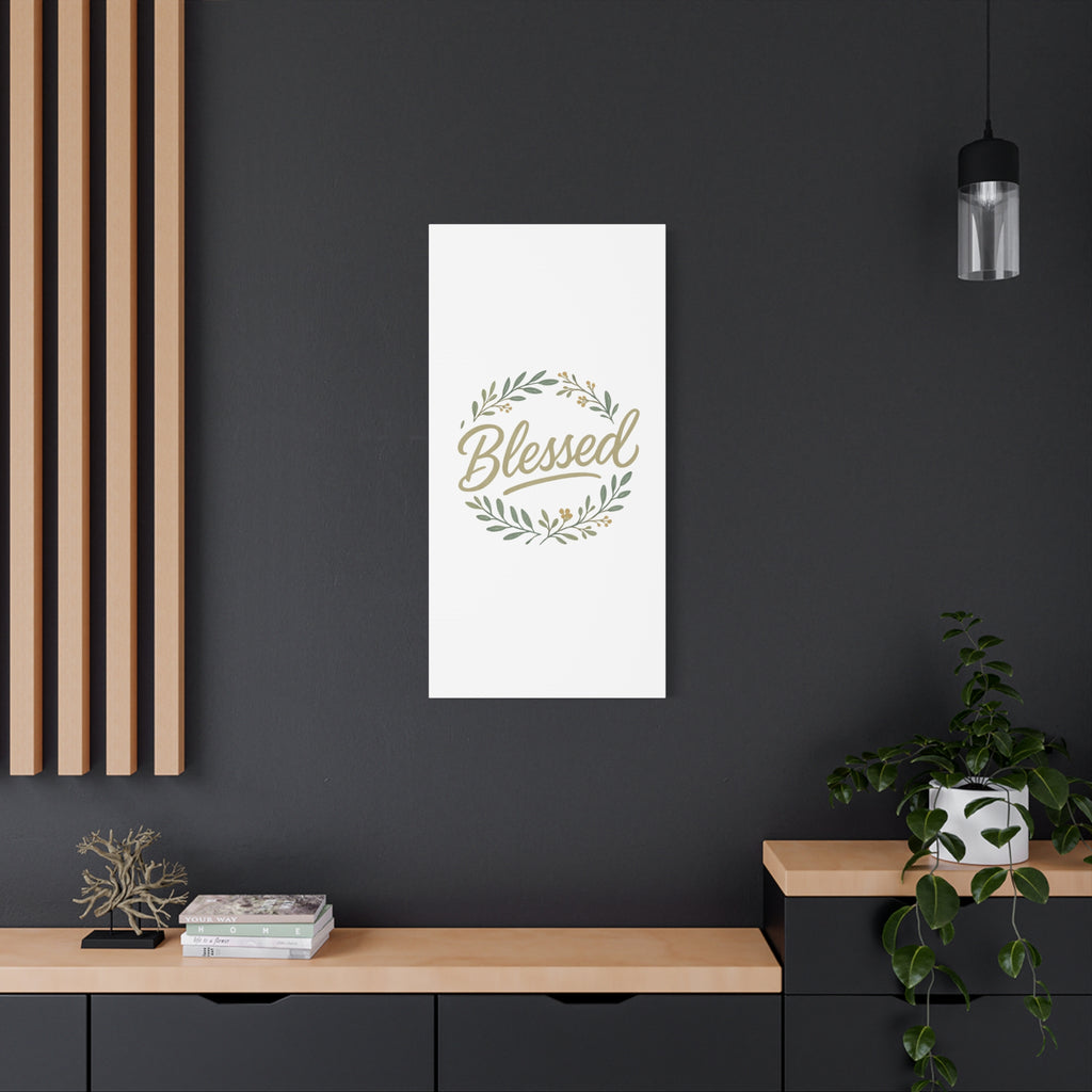 Blessed Wreath Matte Canvas Wall Art (Stretched 1.25")
