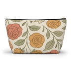 Warm Floral Accessory Pouch — T‑Bottom Makeup & Travel Organizer