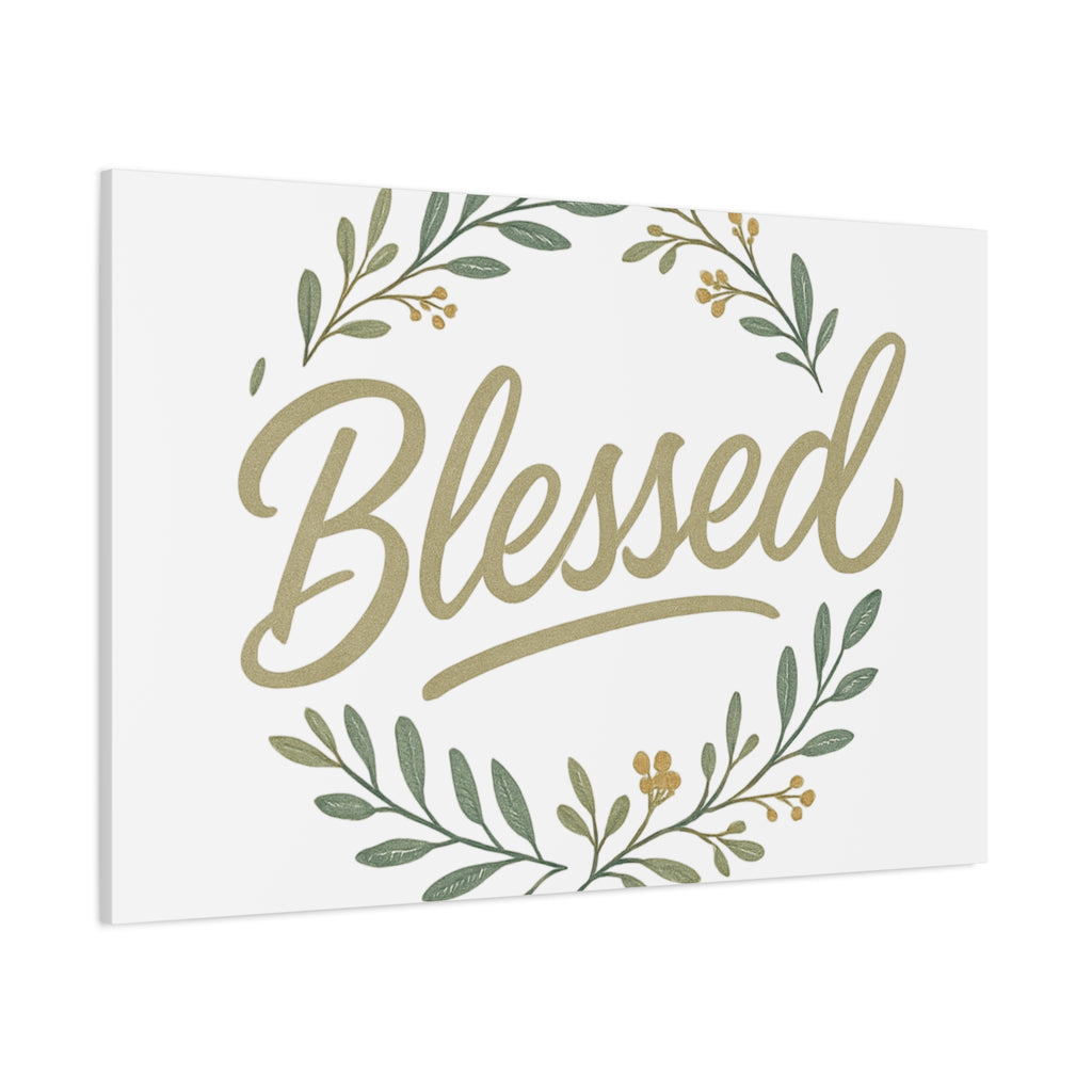 Blessed Wreath Matte Canvas Wall Art (Stretched 1.25")