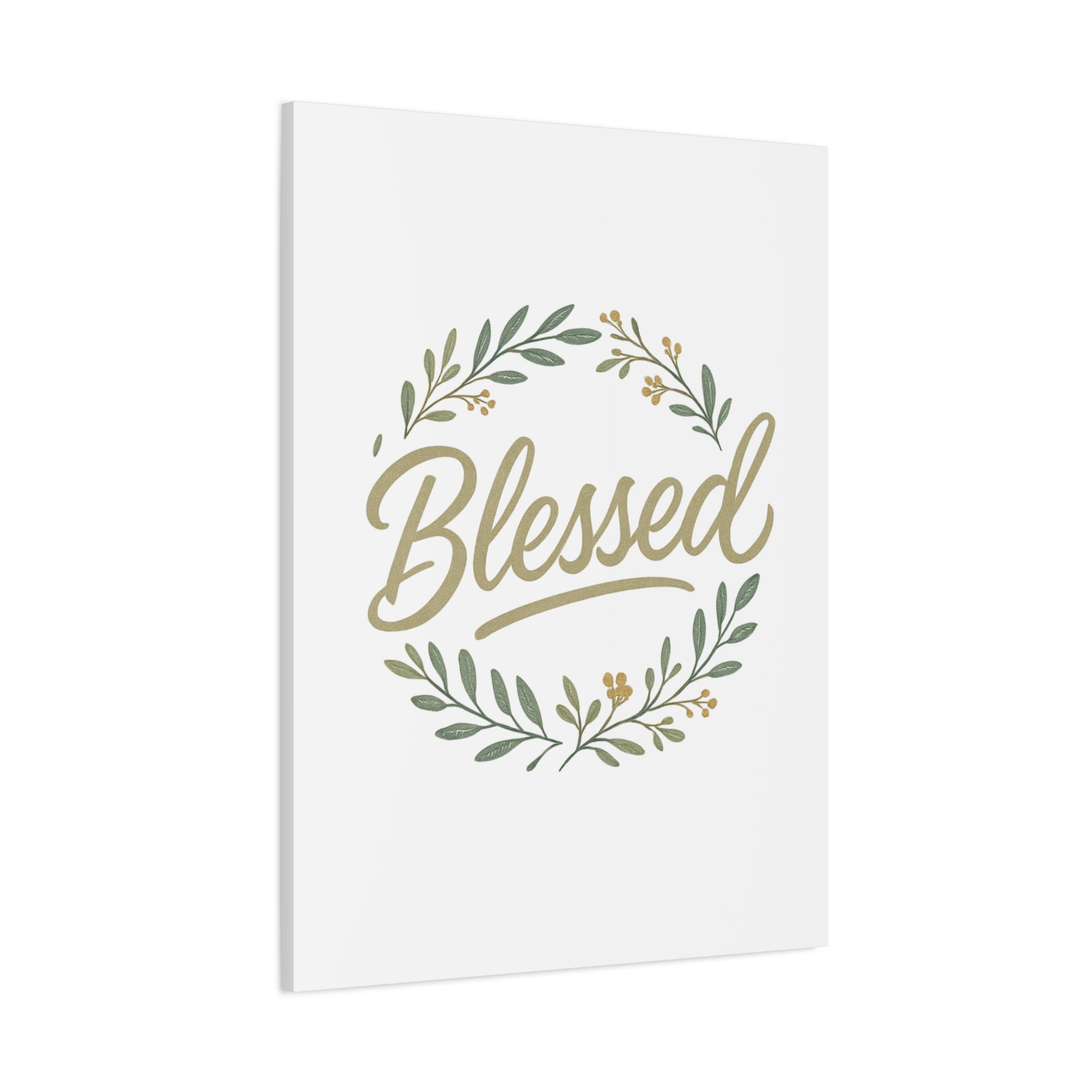 Blessed Wreath Matte Canvas Wall Art (Stretched 1.25")