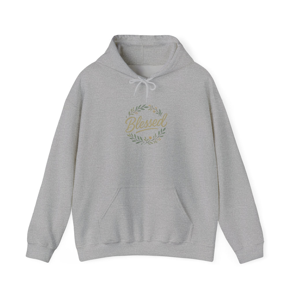 Blessed Floral Wreath Hoodie — Inspirational Faith Pullover