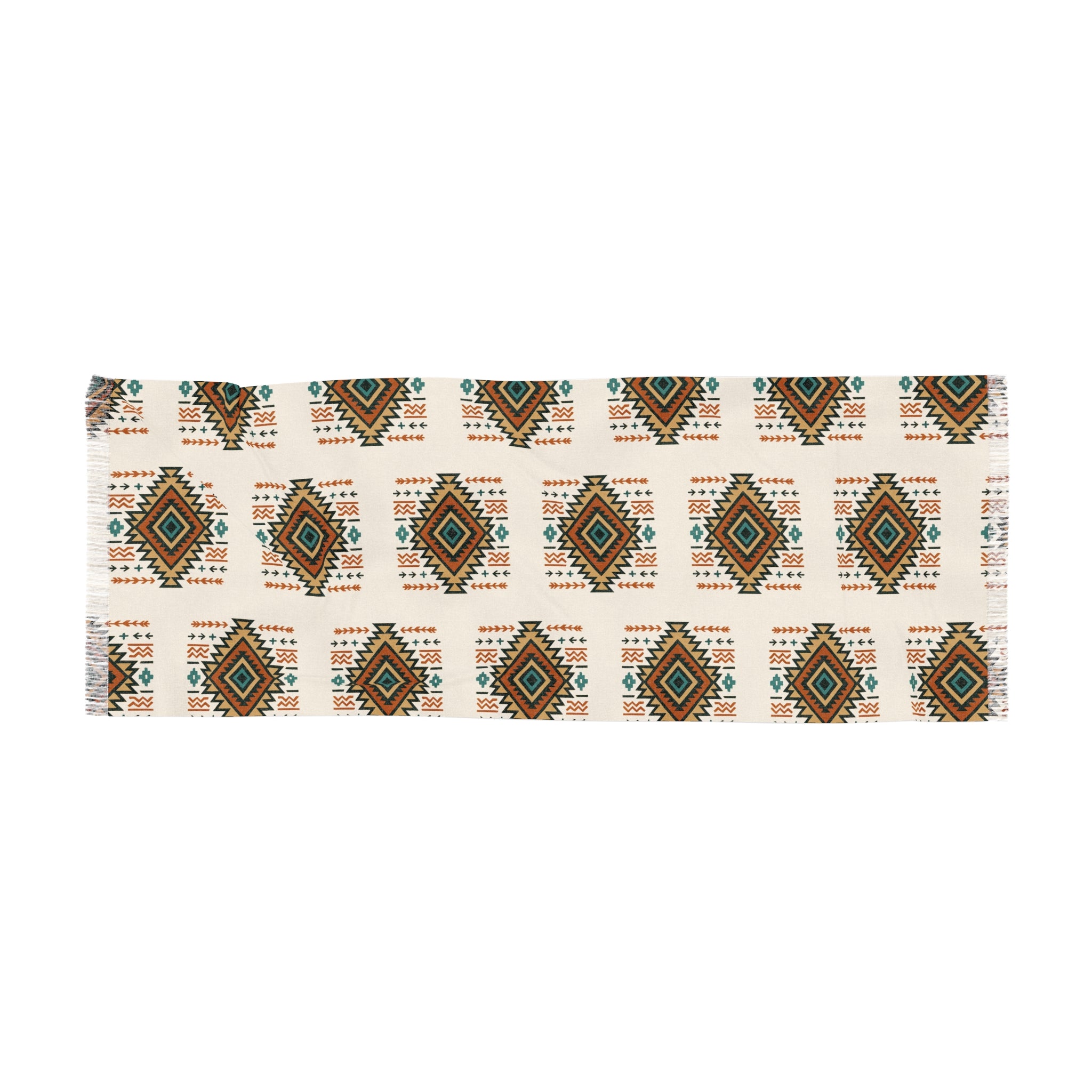 Bohemian Lightweight Scarf with Geometric Patterns