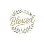 Blessed Floral Wreath Sticker — Kiss-Cut Inspirational Decal
