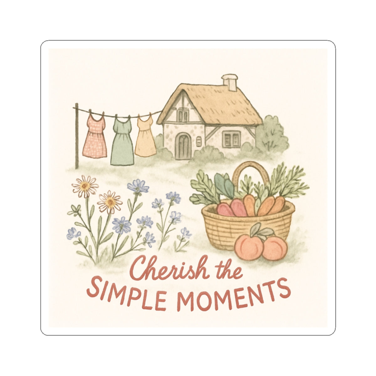 Cherish the simple moments-Kiss-Cut Stickers