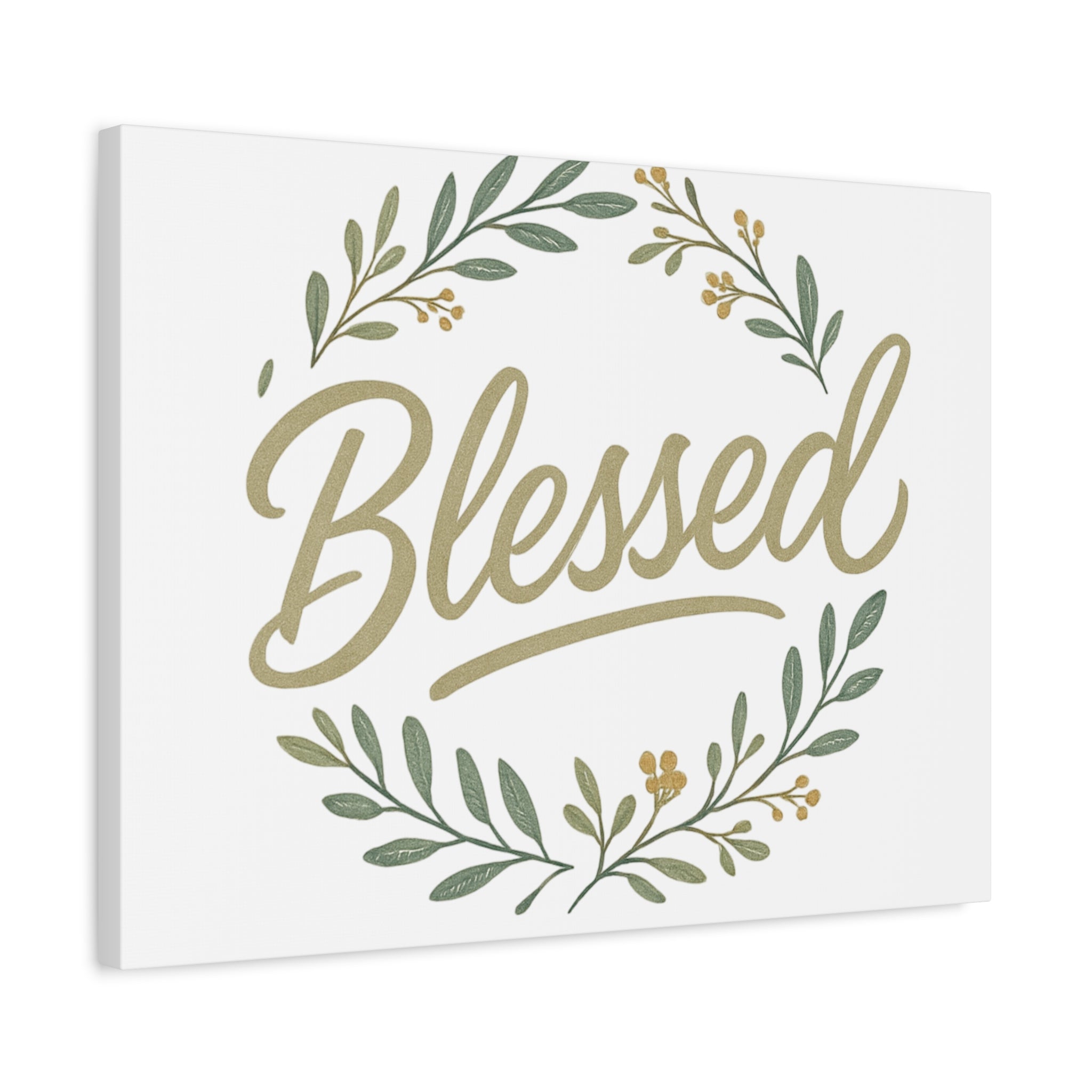 Blessed Wreath Matte Canvas Wall Art (Stretched 1.25")