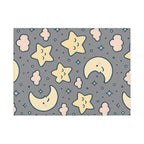 Cozy Toddler Blanket, Cute Moon and Star Design, Nursery Bed Decor, Baby Shower Gift, Kids Room Playtime, Starlight Dreams