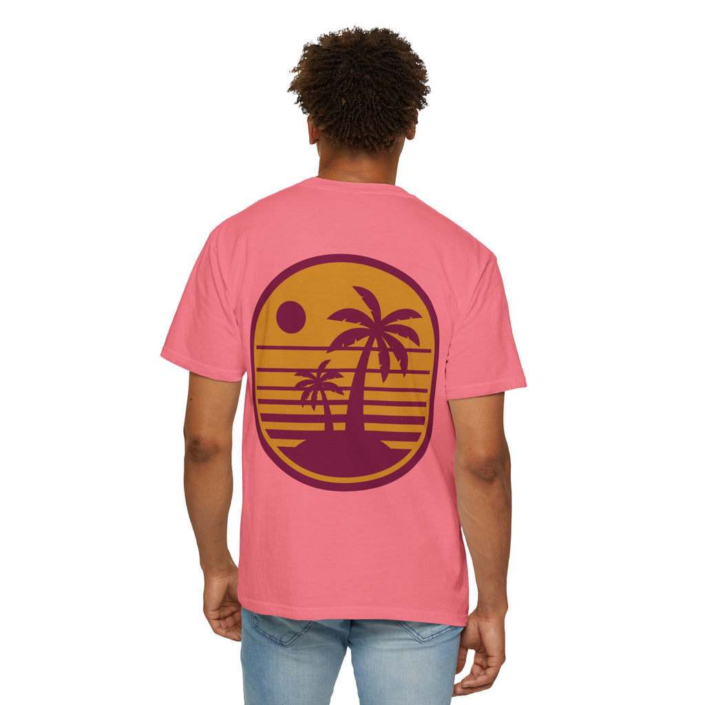 Sunset Palm Tree Unisex T-Shirt | Soft Beach Vibes | Perfect for Summer, Vacations, Gifts, Beach Days, Relaxation
