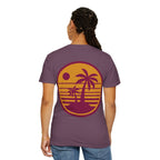 Sunset Palm Tree Unisex T-Shirt | Soft Beach Vibes | Perfect for Summer, Vacations, Gifts, Beach Days, Relaxation