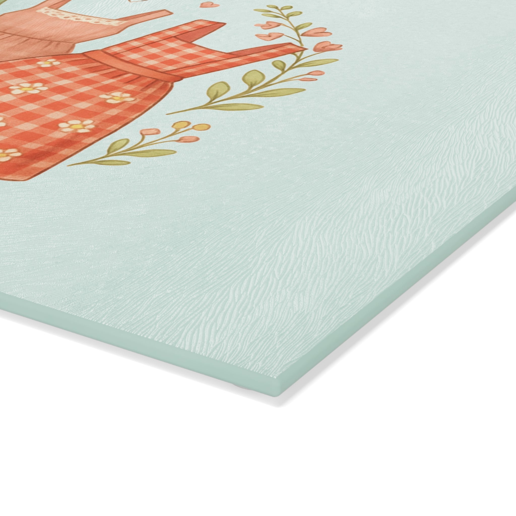 Vintage Apron Glass Cutting Board