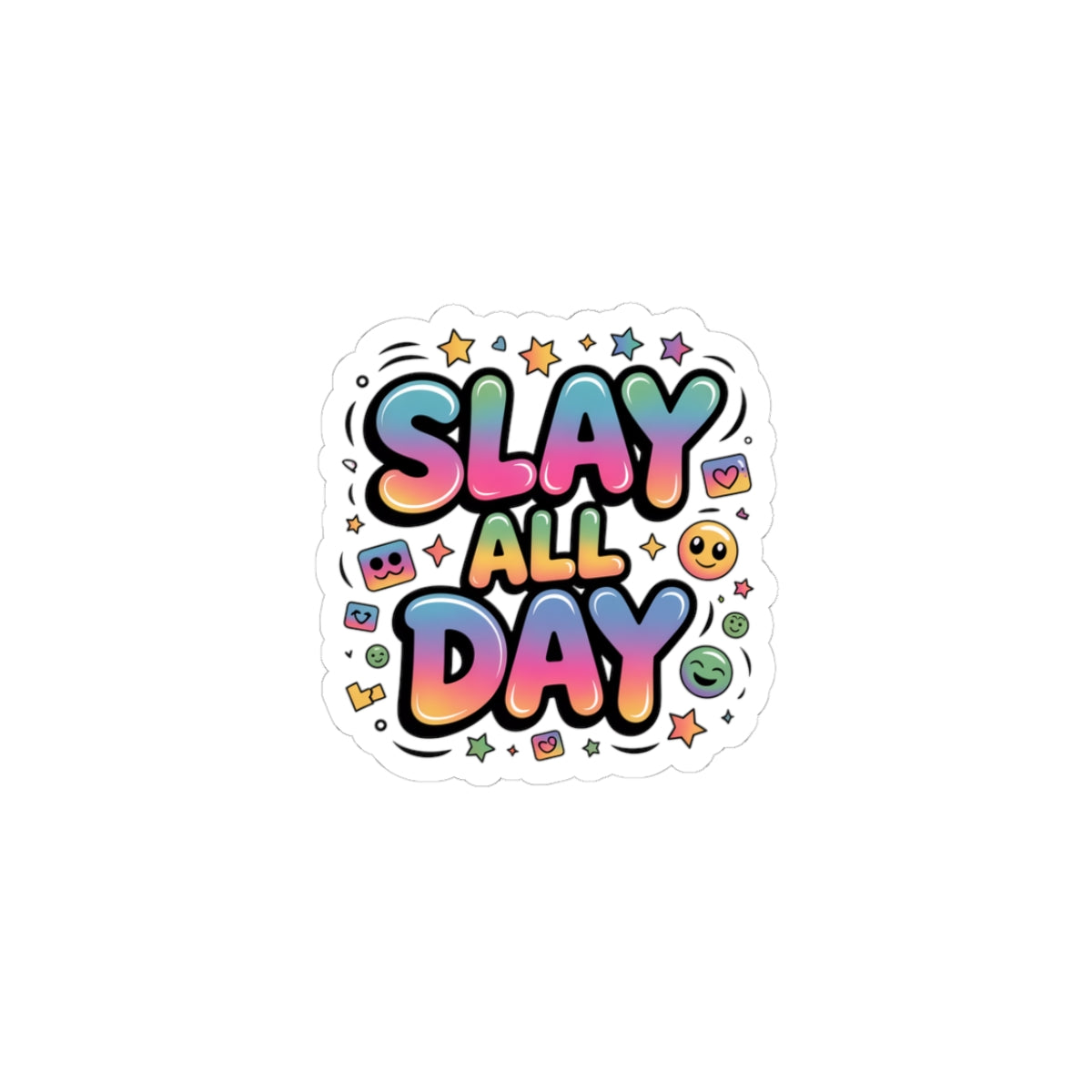 Slay All Day Sticker | Gen-Z Slang, Cringe Sticker, Internet Lingo