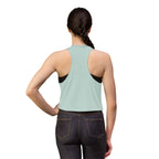 Stay Salty Crop Top — Beach Sunset Tank with "Stay Salty Make Waves" Graphic