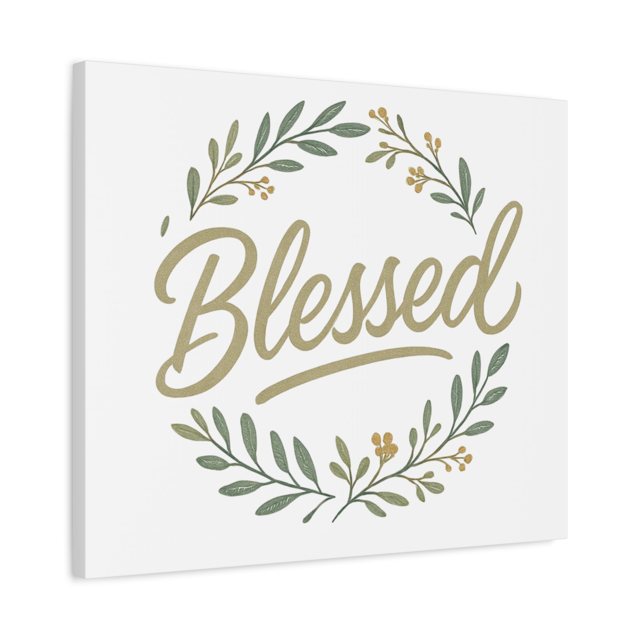 Blessed Wreath Matte Canvas Wall Art (Stretched 1.25")
