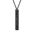 Psalm 121:5 Engraved Vertical Bar Necklace — Inspirational Scripture Pendant