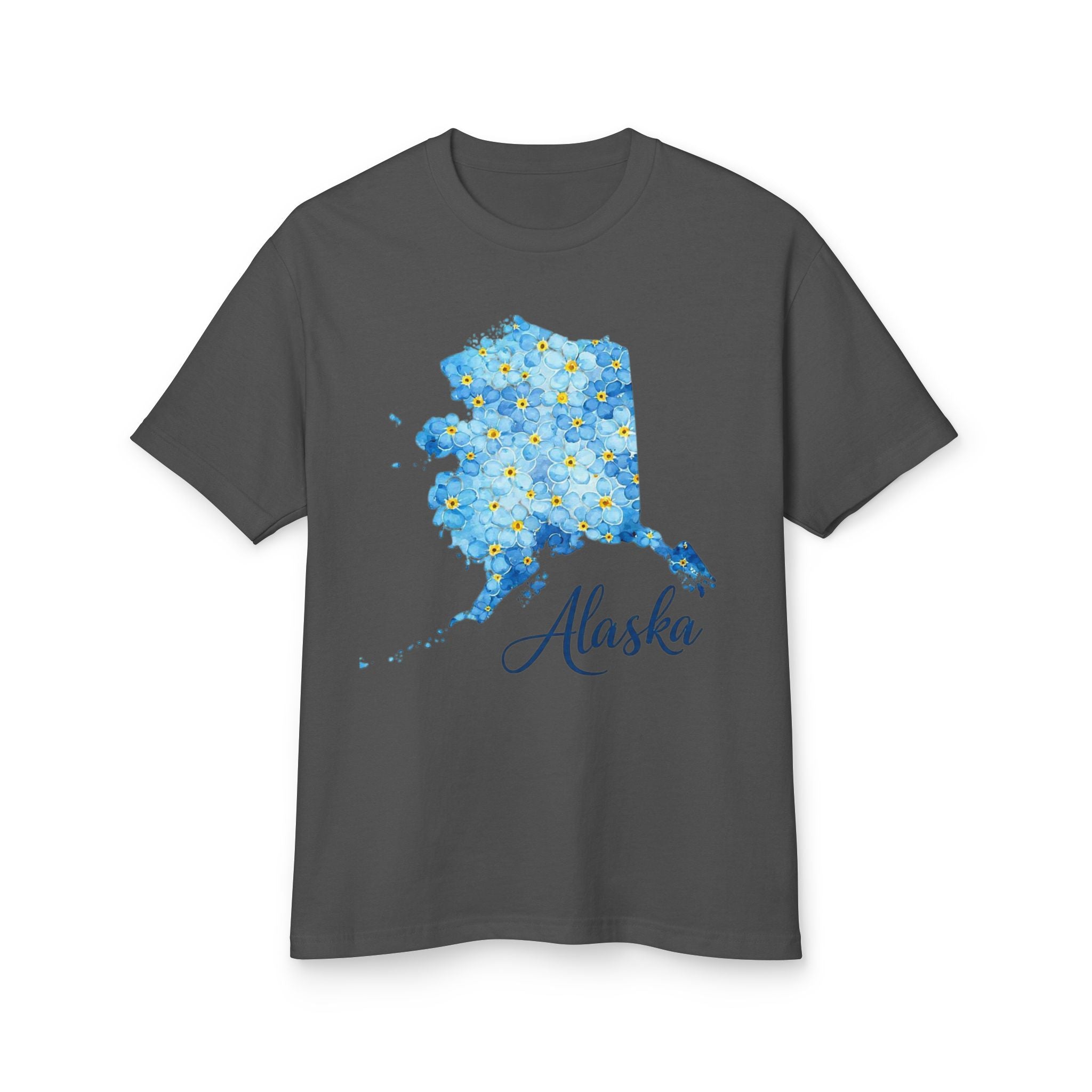 Alaska Forget-Me-Not Tee — Floral State Pride Cotton T-Shirt