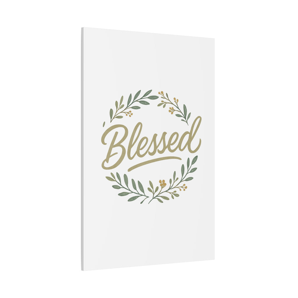 Blessed Wreath Matte Canvas Wall Art (Stretched 1.25")