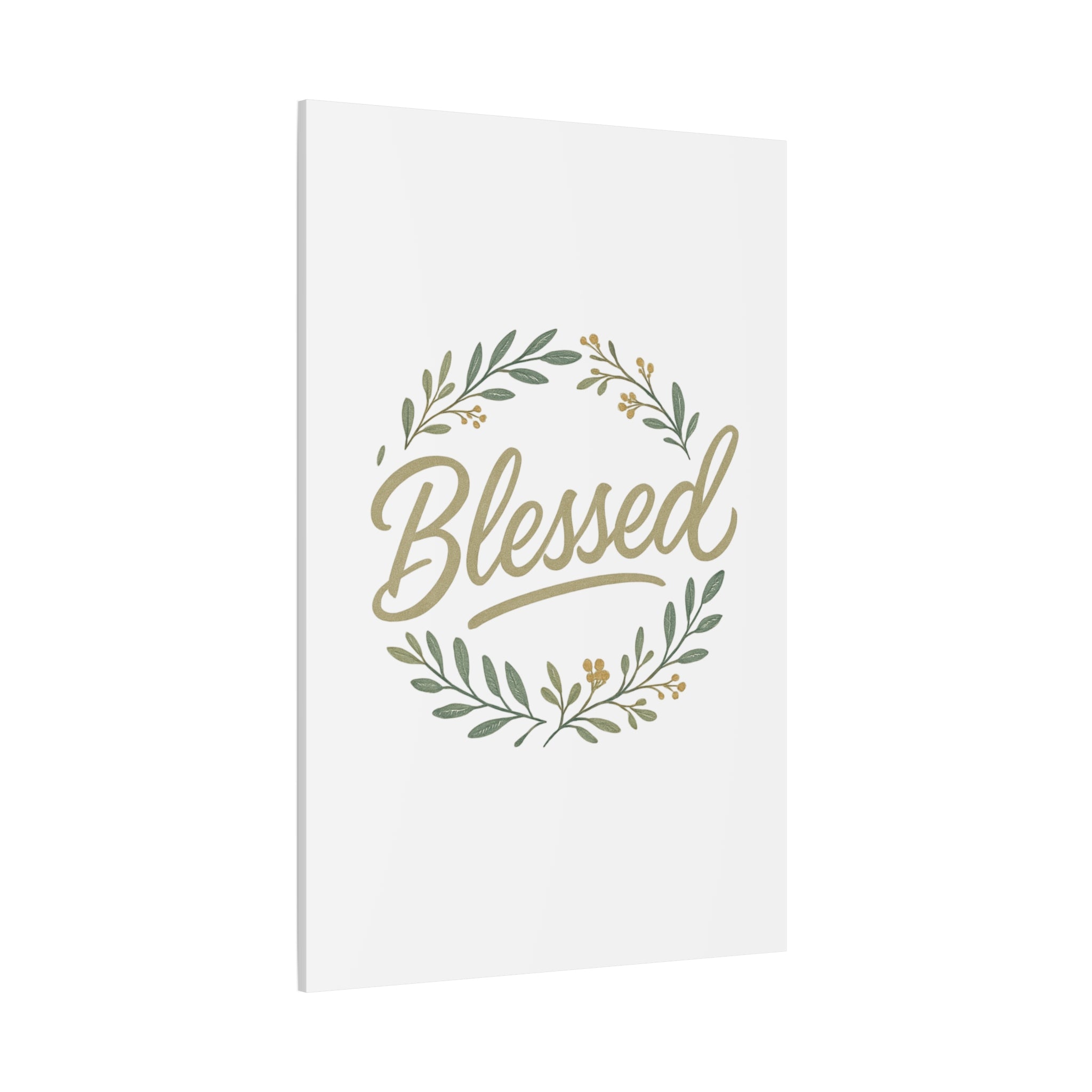Blessed Wreath Matte Canvas Wall Art (Stretched 1.25")