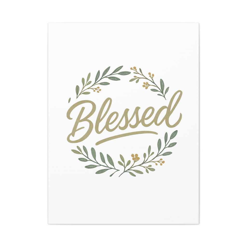 Blessed Wreath Matte Canvas Wall Art (Stretched 1.25")