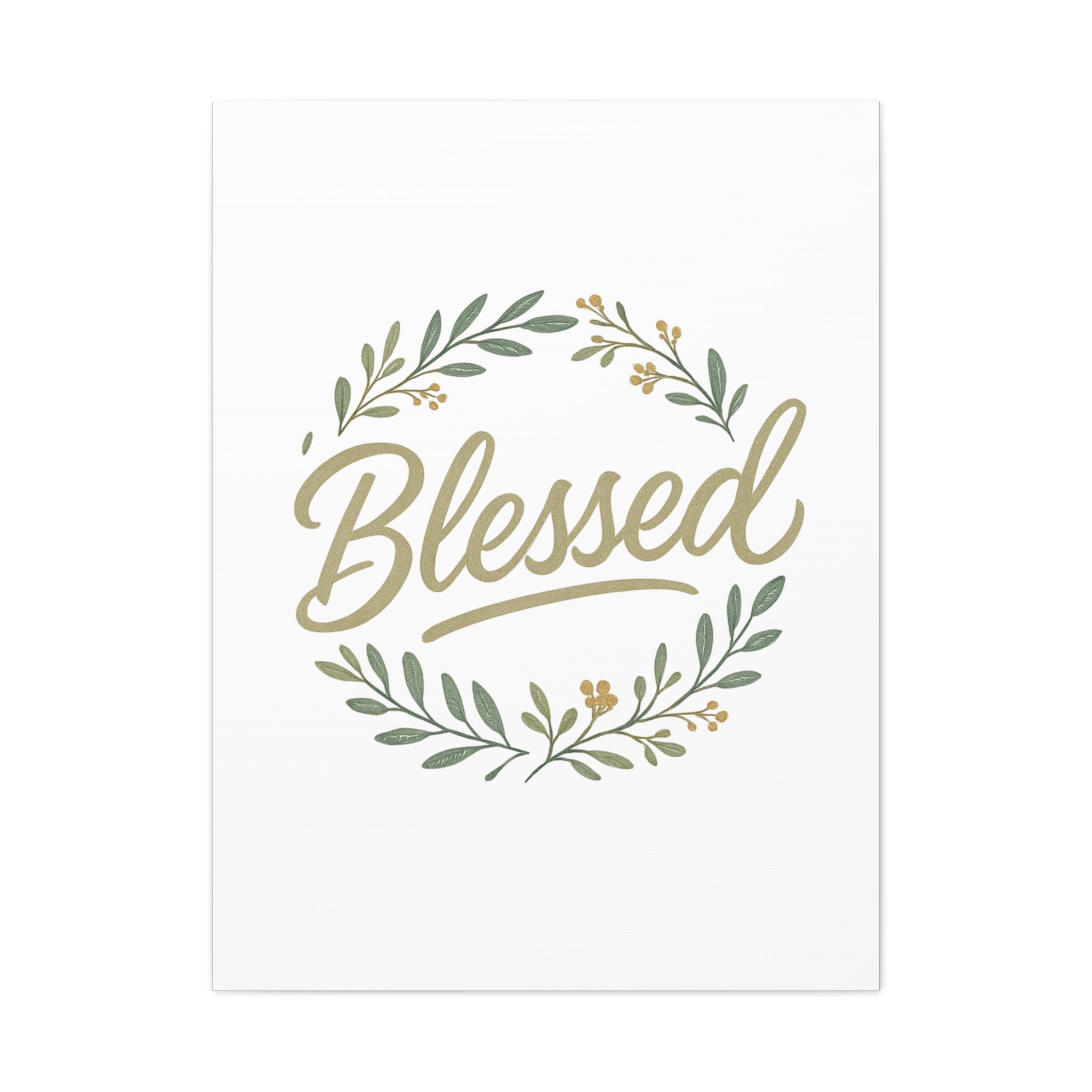 Blessed Wreath Matte Canvas Wall Art (Stretched 1.25")
