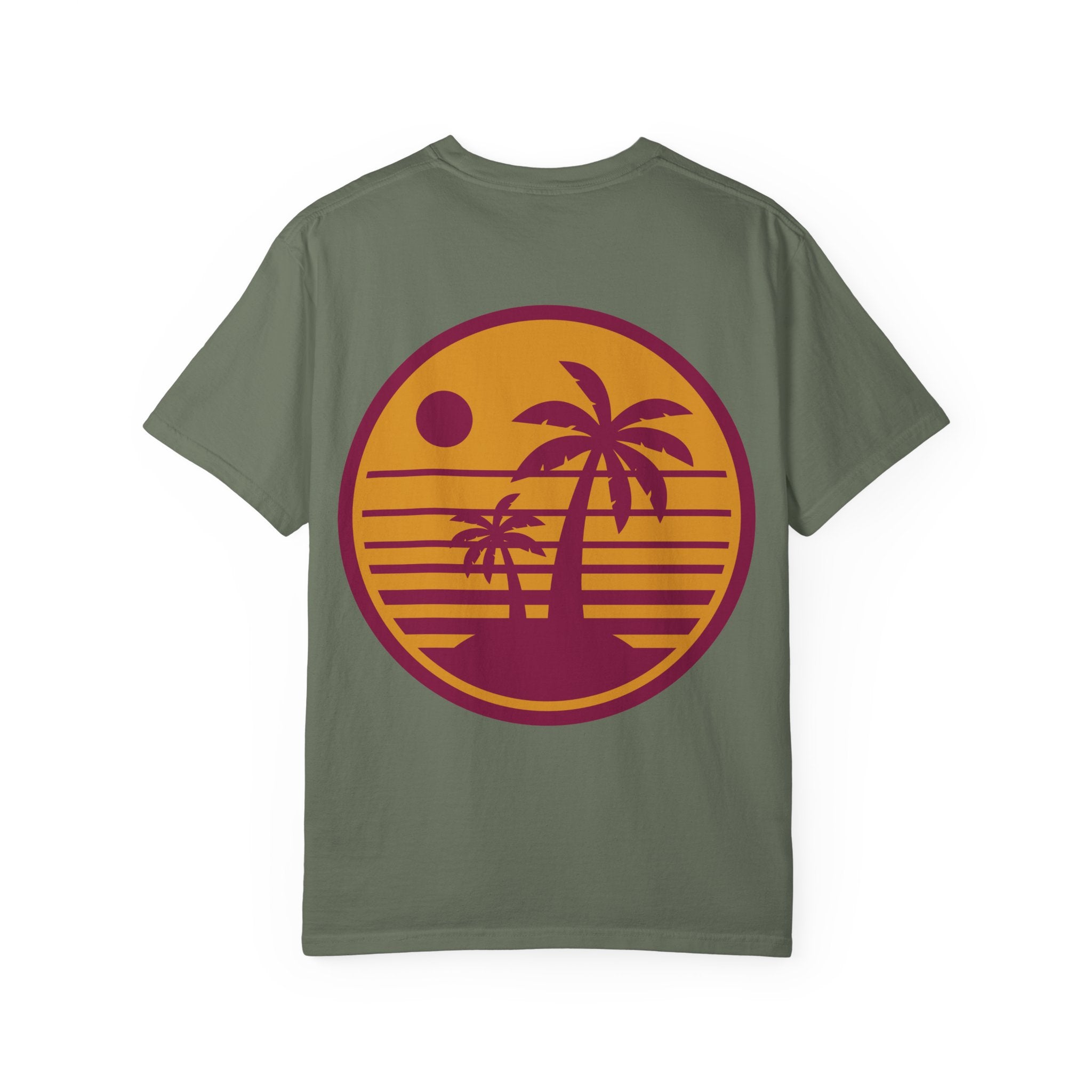 Sunset Palm Tree Unisex T-Shirt | Soft Beach Vibes | Perfect for Summer, Vacations, Gifts, Beach Days, Relaxation