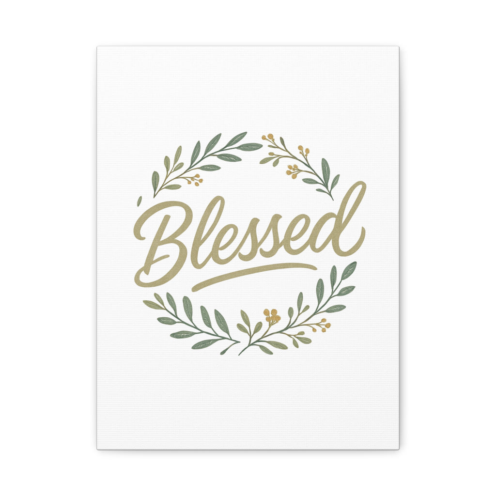 Blessed Wreath Matte Canvas Wall Art (Stretched 1.25")