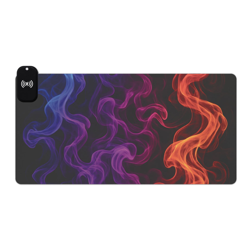 LED Gaming Mouse Pad: Wireless Charging, RGB Light-Up Desk Accessory, Perfect Gift for Gamers, Home Office Decor, PC Gaming Essentials
