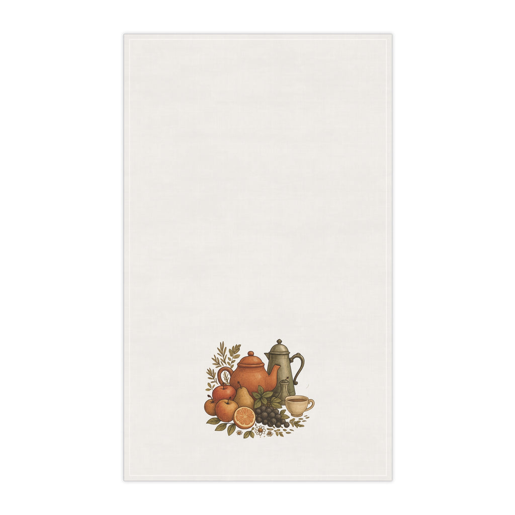 Kitchen Towel Coffee Pot and Earthy Tones Herbs Tea Towel