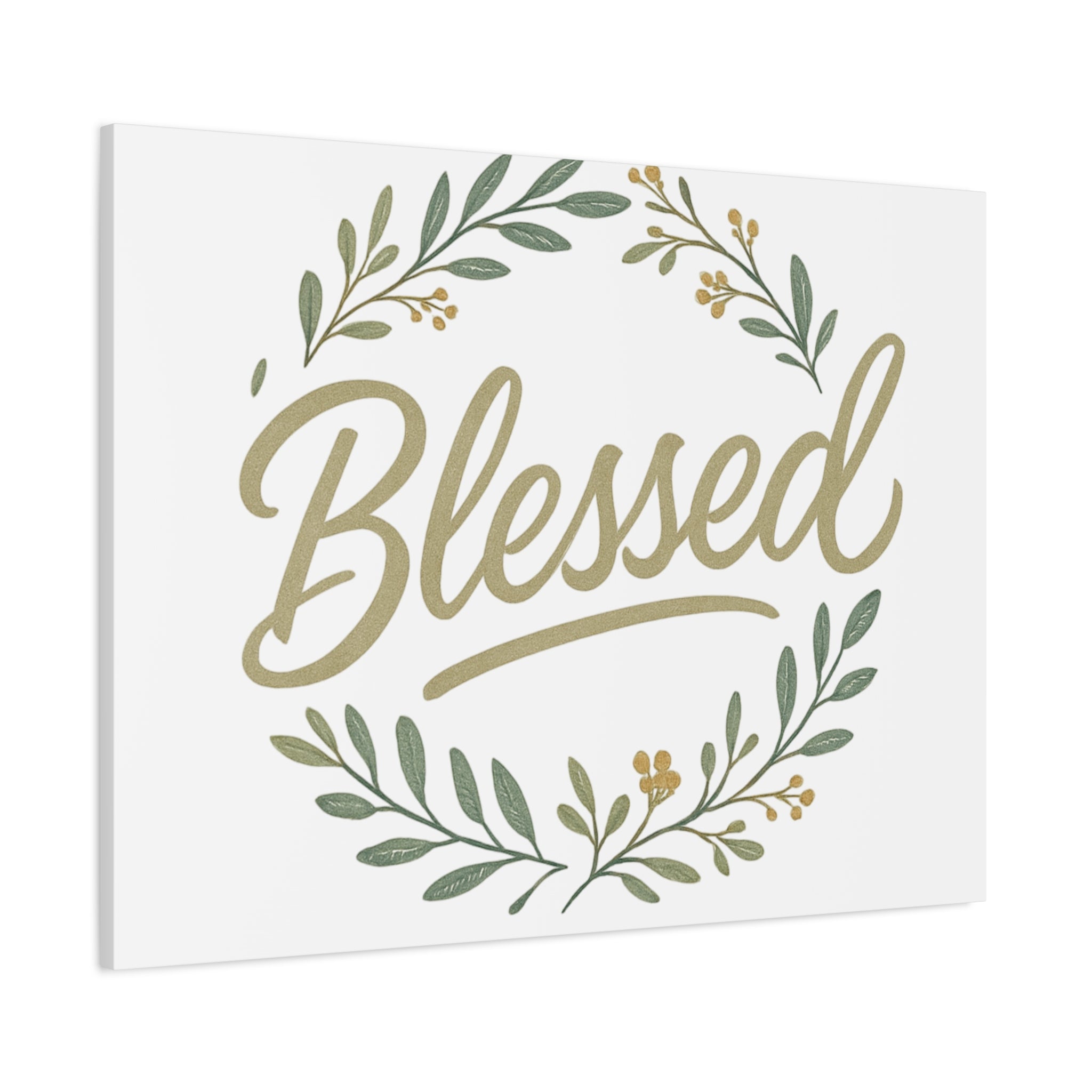 Blessed Wreath Matte Canvas Wall Art (Stretched 1.25")