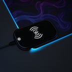 LED Gaming Mouse Pad: Wireless Charging, RGB Light-Up Desk Accessory, Perfect Gift for Gamers, Home Office Decor, PC Gaming Essentials