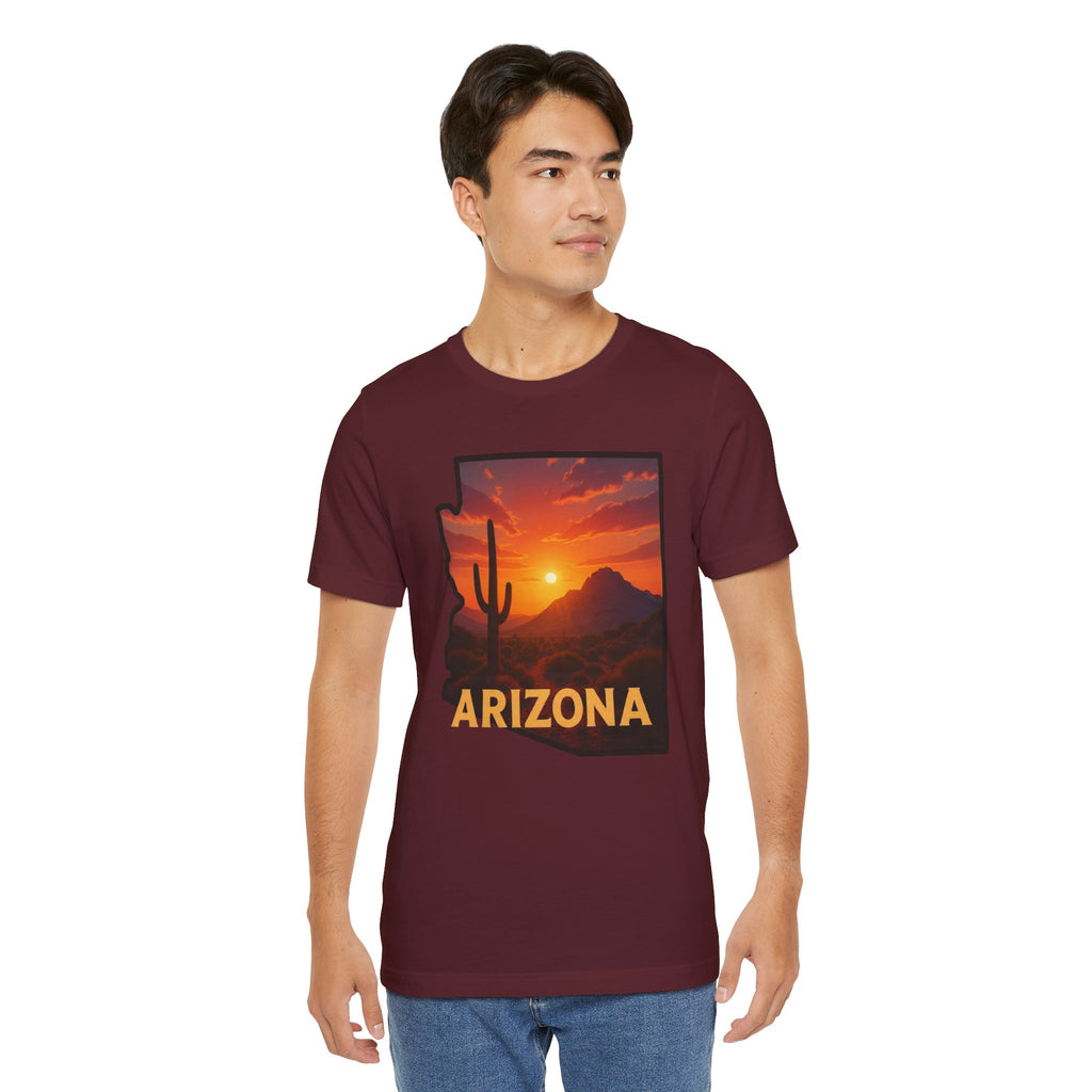 Arizona Cactus Sunset T-Shirt — Desert Sunset Graphic Tee