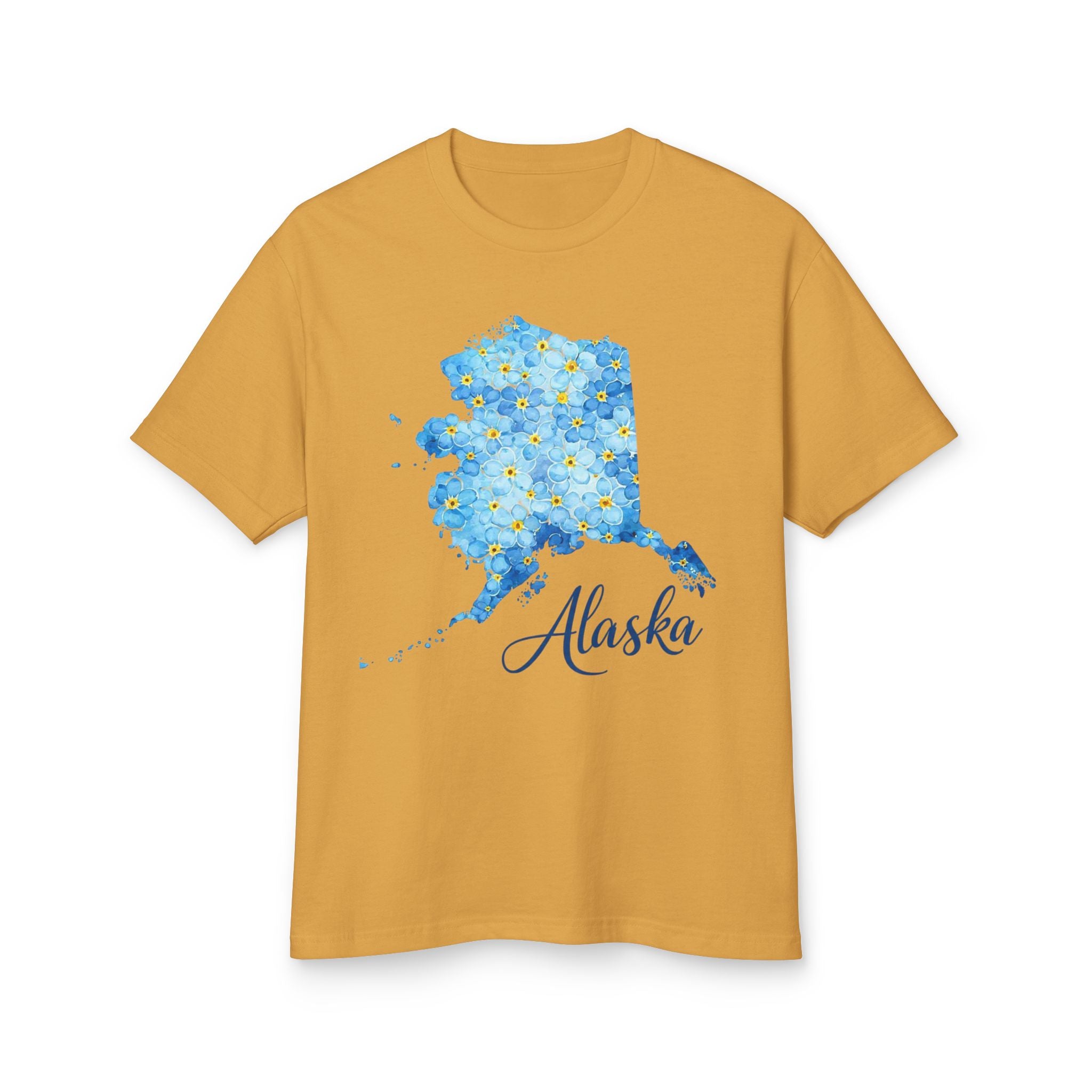 Alaska Forget-Me-Not Tee — Floral State Pride Cotton T-Shirt